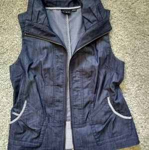 Denim structured vest